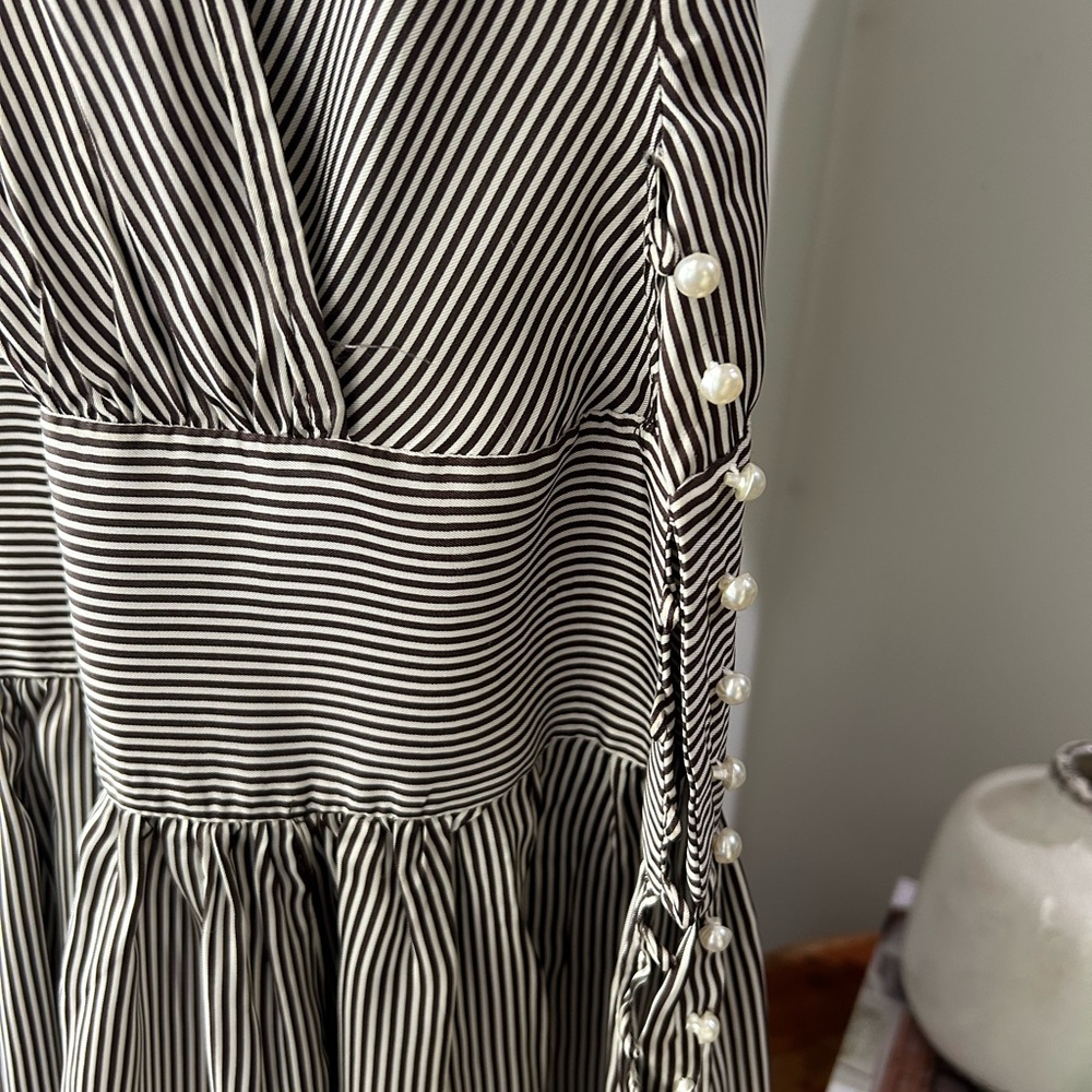 Zara vintage retro dress 100% rayon drop waist - Picture 11 of 13